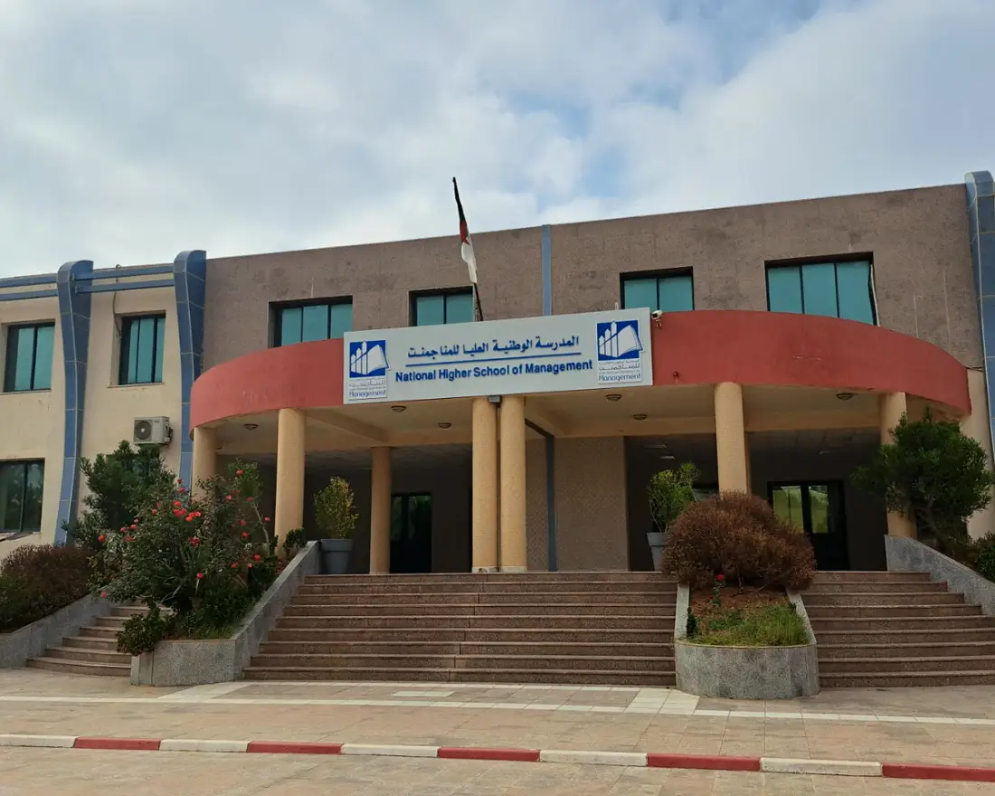 The façade and main entrance of ENSM seen from the front