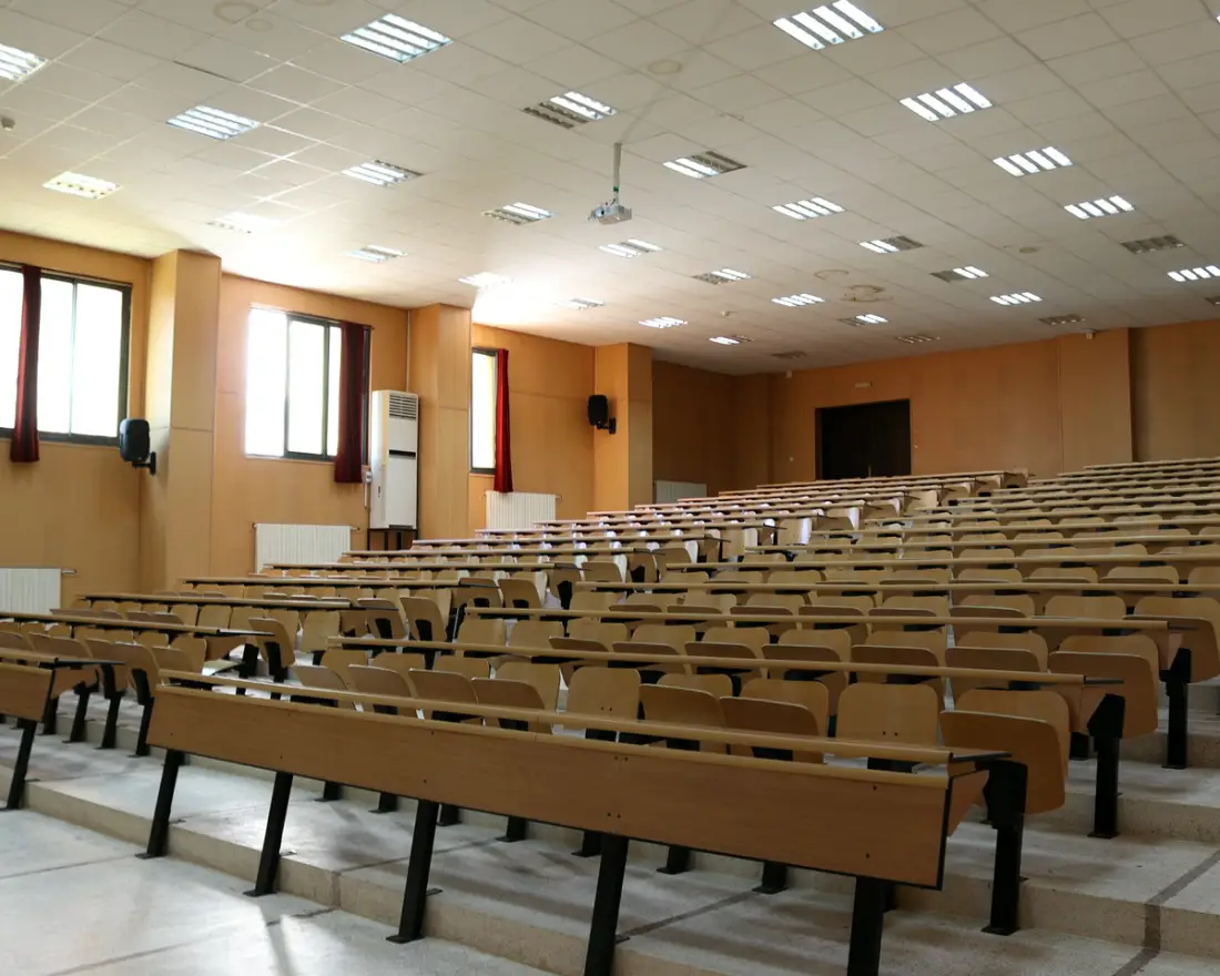 Rows of seats in one of the School’s lecture theatres